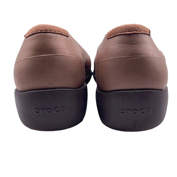 Crocs Croslight Comfort Clogs Maryjane Slip-on Brown Size 9 - Picture 5 of 11